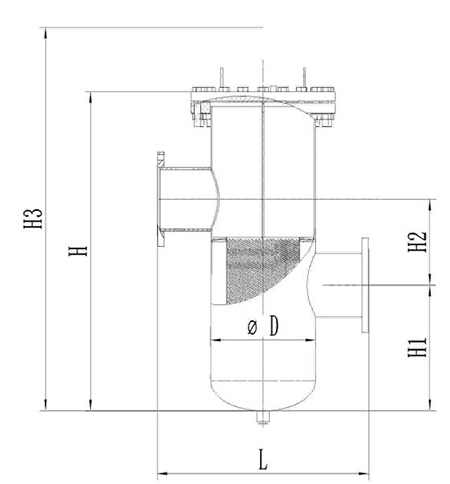 高低籃式過濾器圖紙設計 高低籃式過濾器圖紙設計